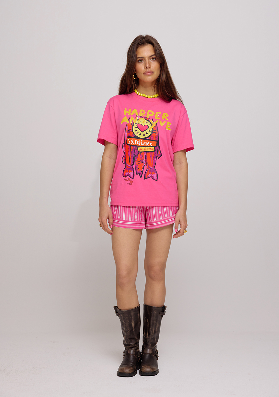 Harper & Yve T-shirt Sardines HS25Y308 Licht rose