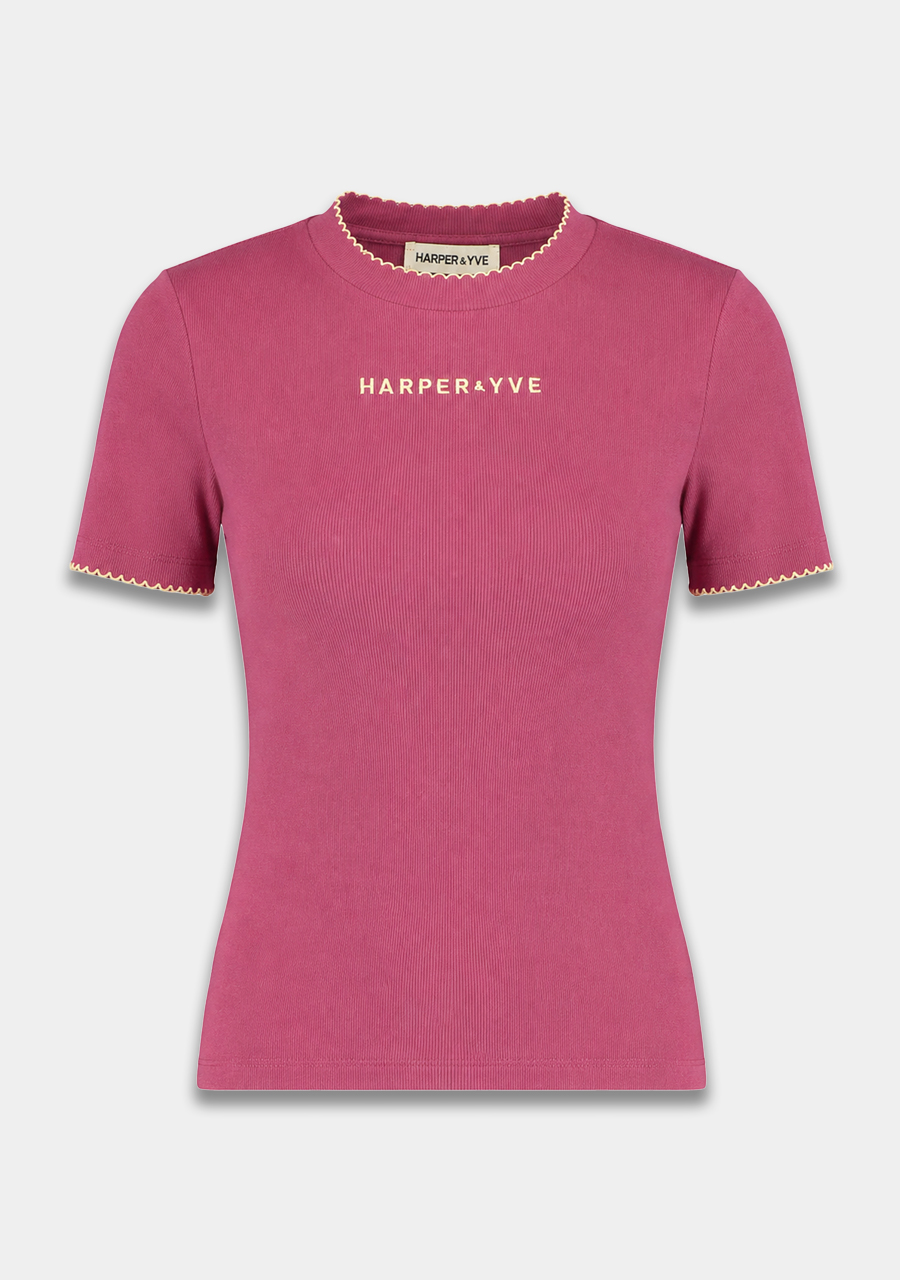 Harper & Yve Top Cammy AW6P400 Donker rose