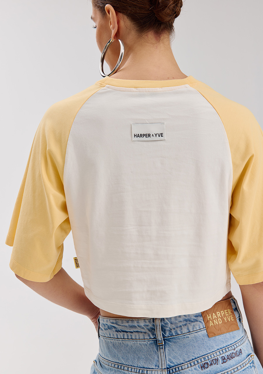 Harper & Yve T-shirt Mexican summer SS6Y300 Licht geel