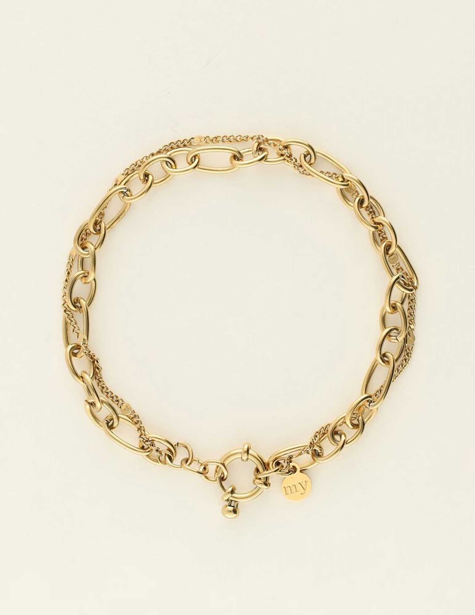 My Jewellery Dubbele schakelarmband MJ09413 Goud