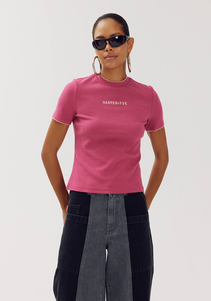 Harper & Yve Top Cammy AW6P400 Donker rose