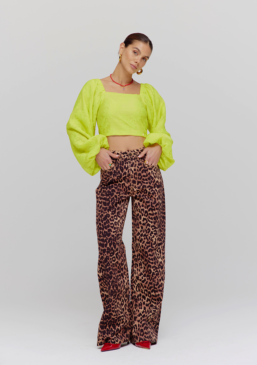 Harper & Yve Top Evi HS25J408 Geel