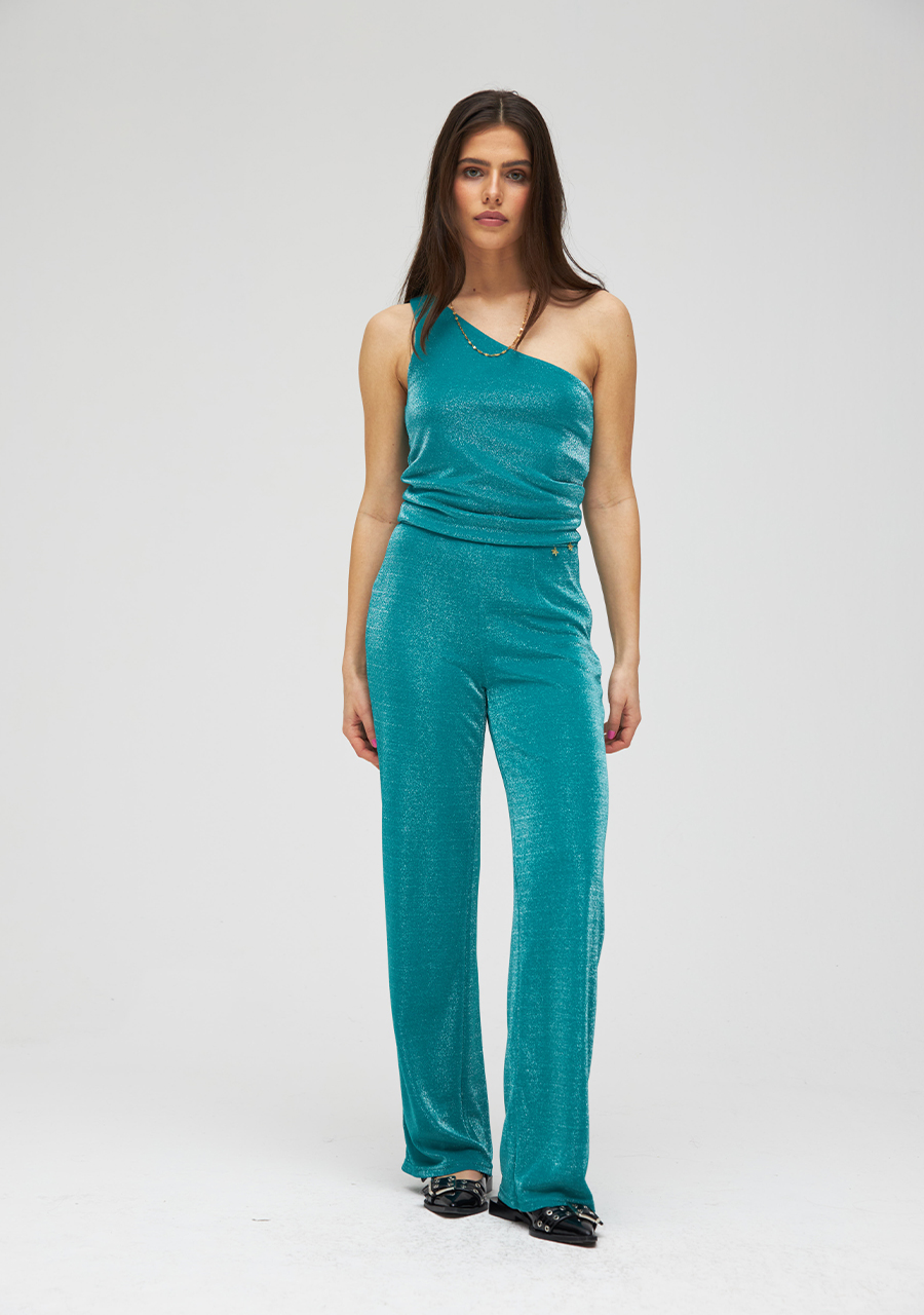 Harper & Yve Broek Glitter HS24P121 Blauw