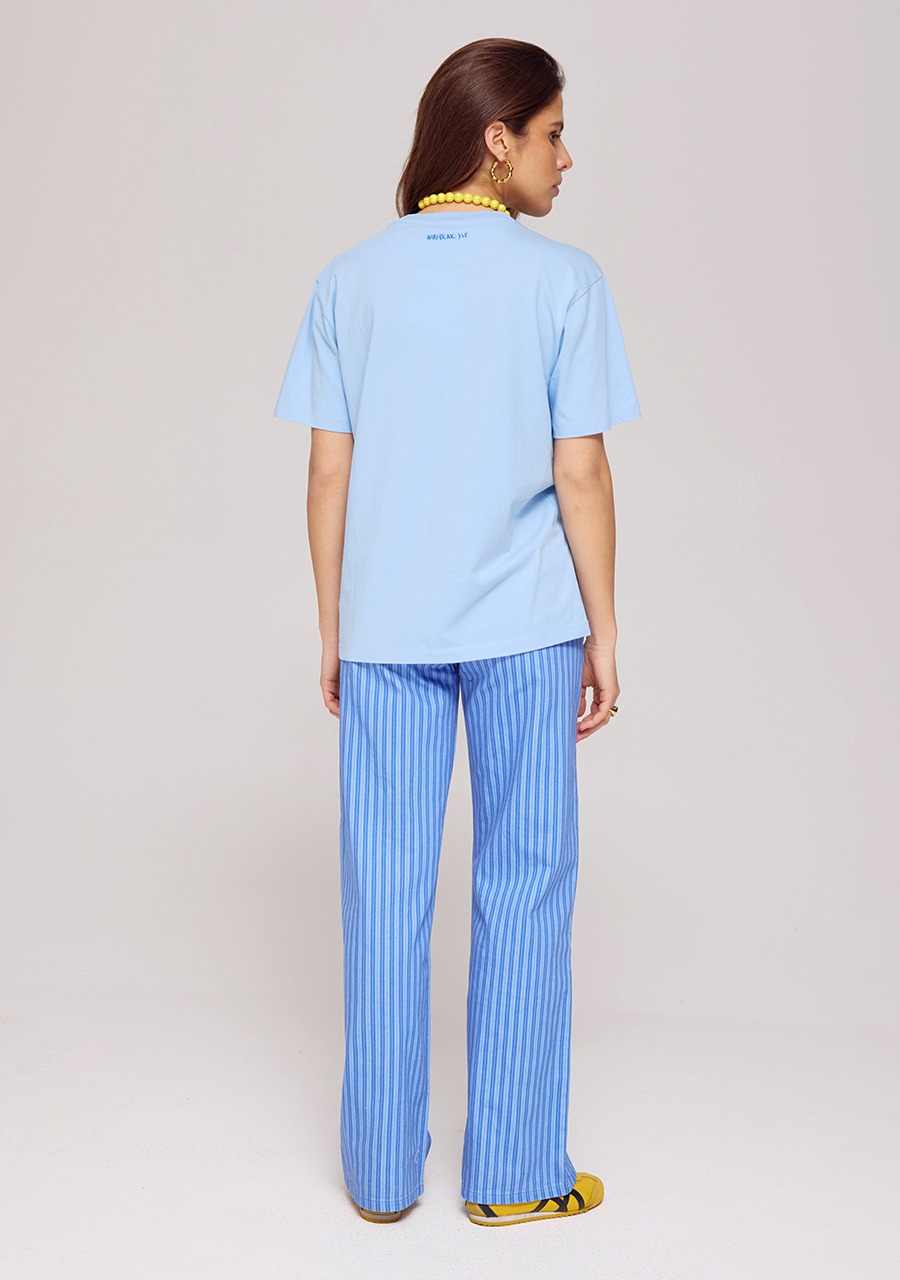 Harper & Yve T-shirt Pinkfish HS25Y306 Licht blauw
