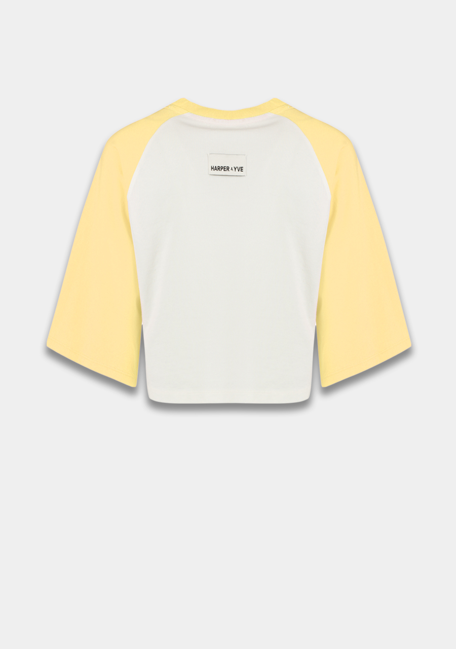 Harper & Yve T-shirt Mexican summer SS6Y300 Licht geel