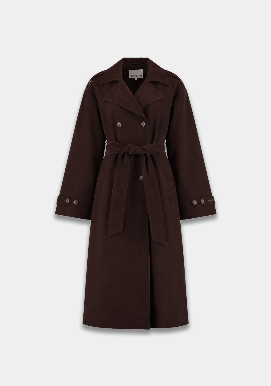 Harper & Yve Mantel Dandy AW6N201 Donker bruin