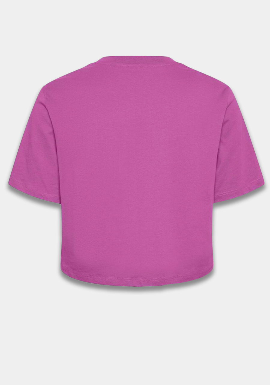 Harper & Yve T-shirt Cropedlogo HS25Y310 Paars