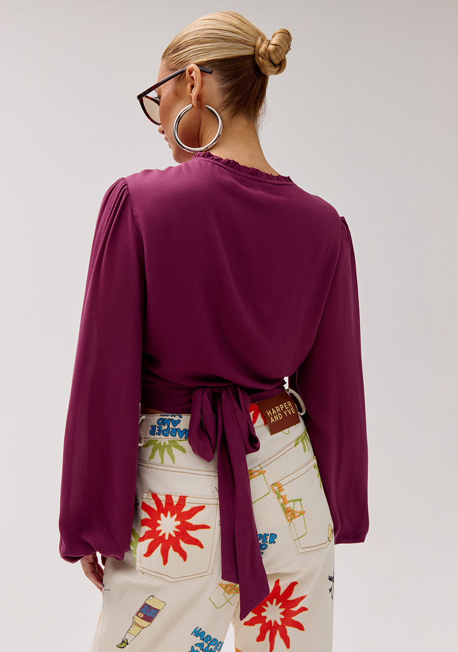 Harper & Yve Blouse Flora HS6P610 Paars