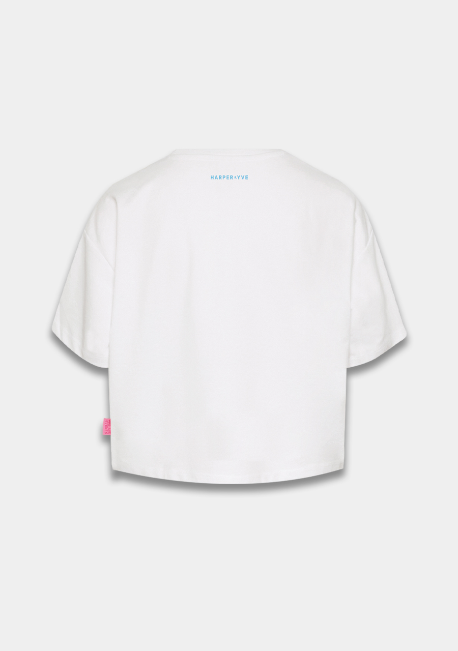 Harper & Yve T-shirt cropped Hotstuff SS25Y308 Ecru