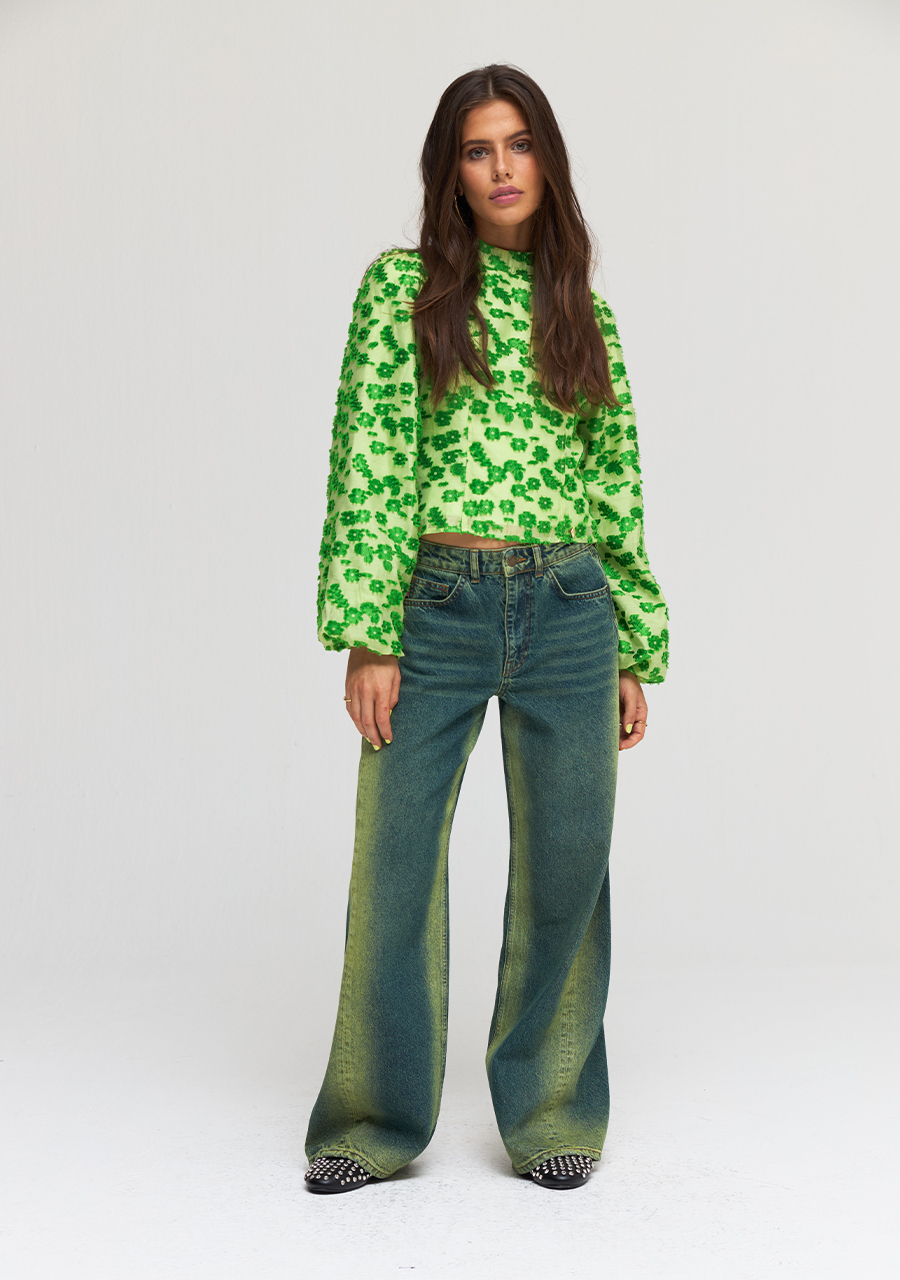 Harper & Yve Blouse Floor AW24P610 Groen