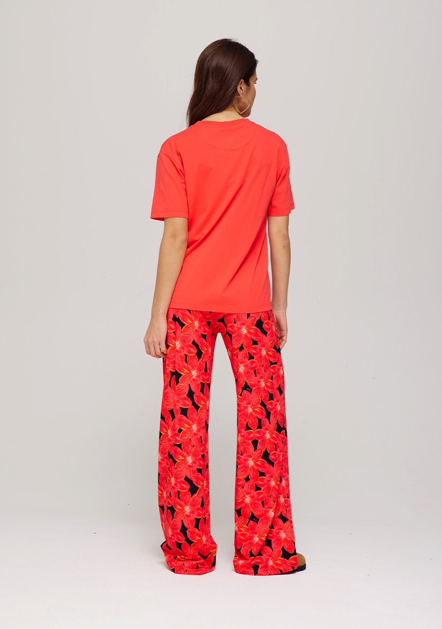 Harper & Yve T-shirt Rhinestone SS25Y301 Rood