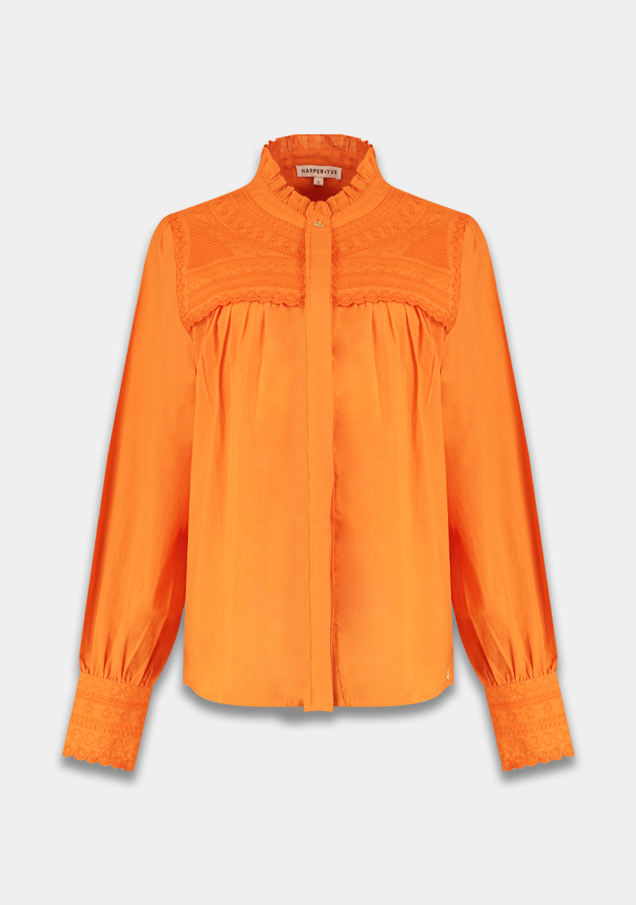 Harper & Yve Blouse Yasmin SS24A601 Oranje Harper & Yve Blouse Yasmin SS24A601 Oranje