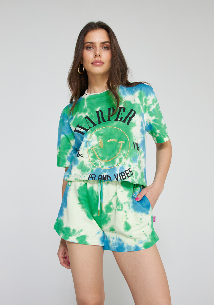 Harper & Yve Short Smiley HS24D110 Blauw