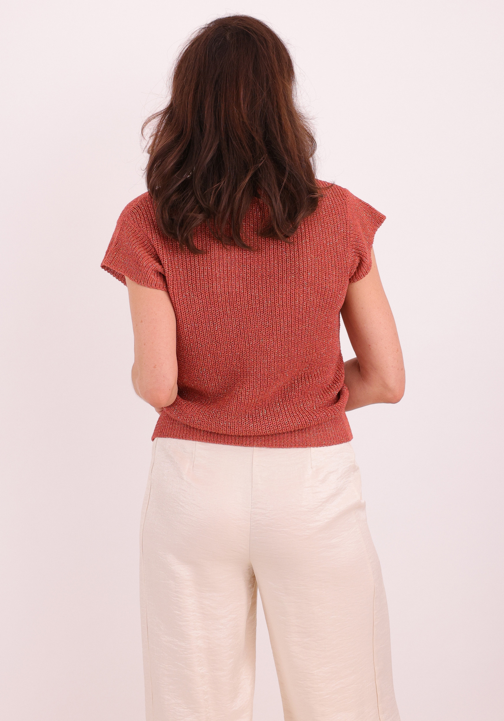 Geisha Trui korte mouwen 64082-70 Steenrood