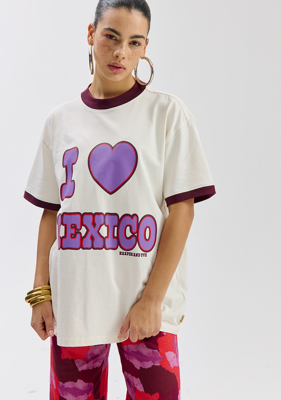Harper & Yve T-shirt Mexico SS6Y306 Ecru
