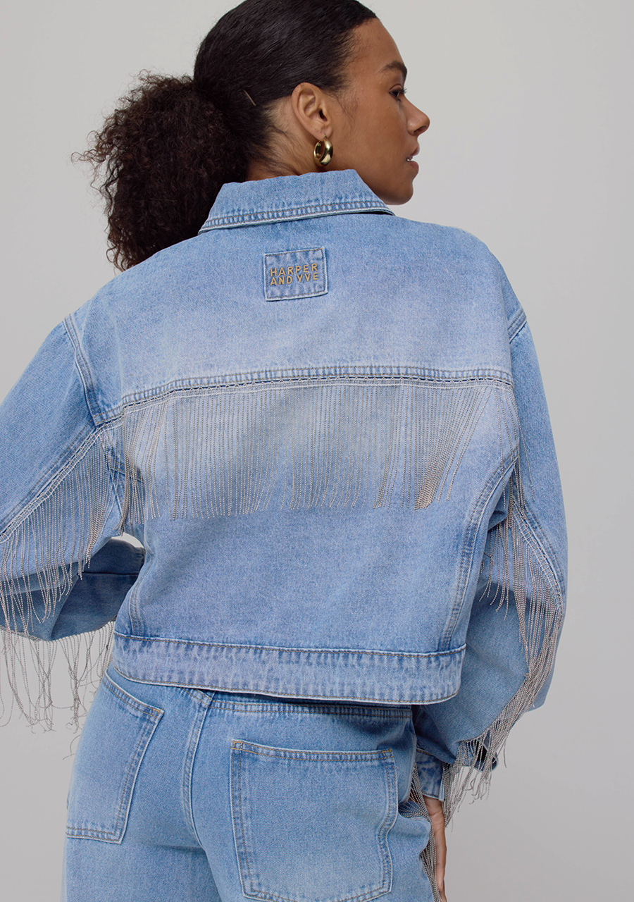 Harper & Yve Jacket Millow AW25N210 Licht blauw