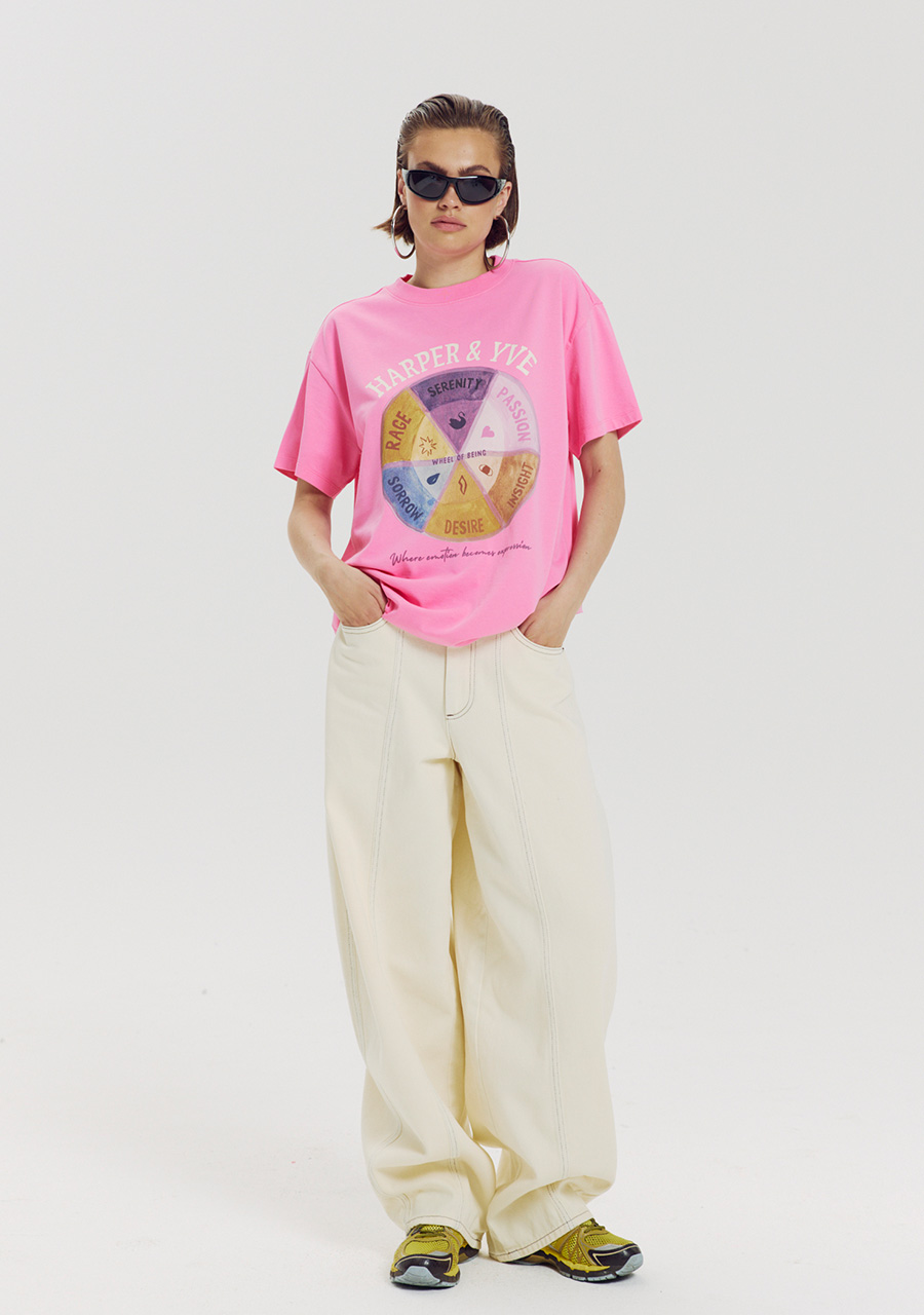 Harper & Yve T-shirt Wheel AW6Y302 Rose