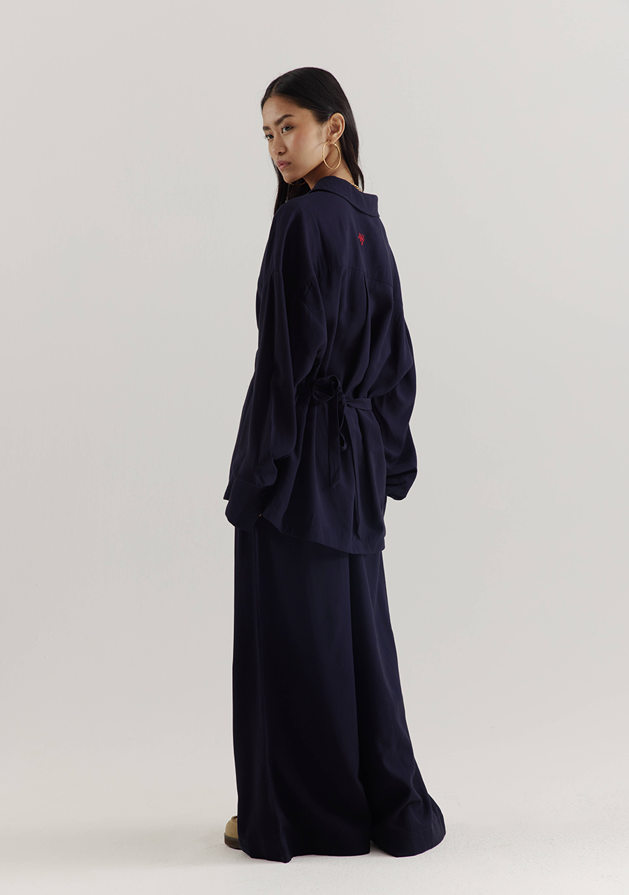 Harper & Yve Broek Meike AW25P102 Donker blauw