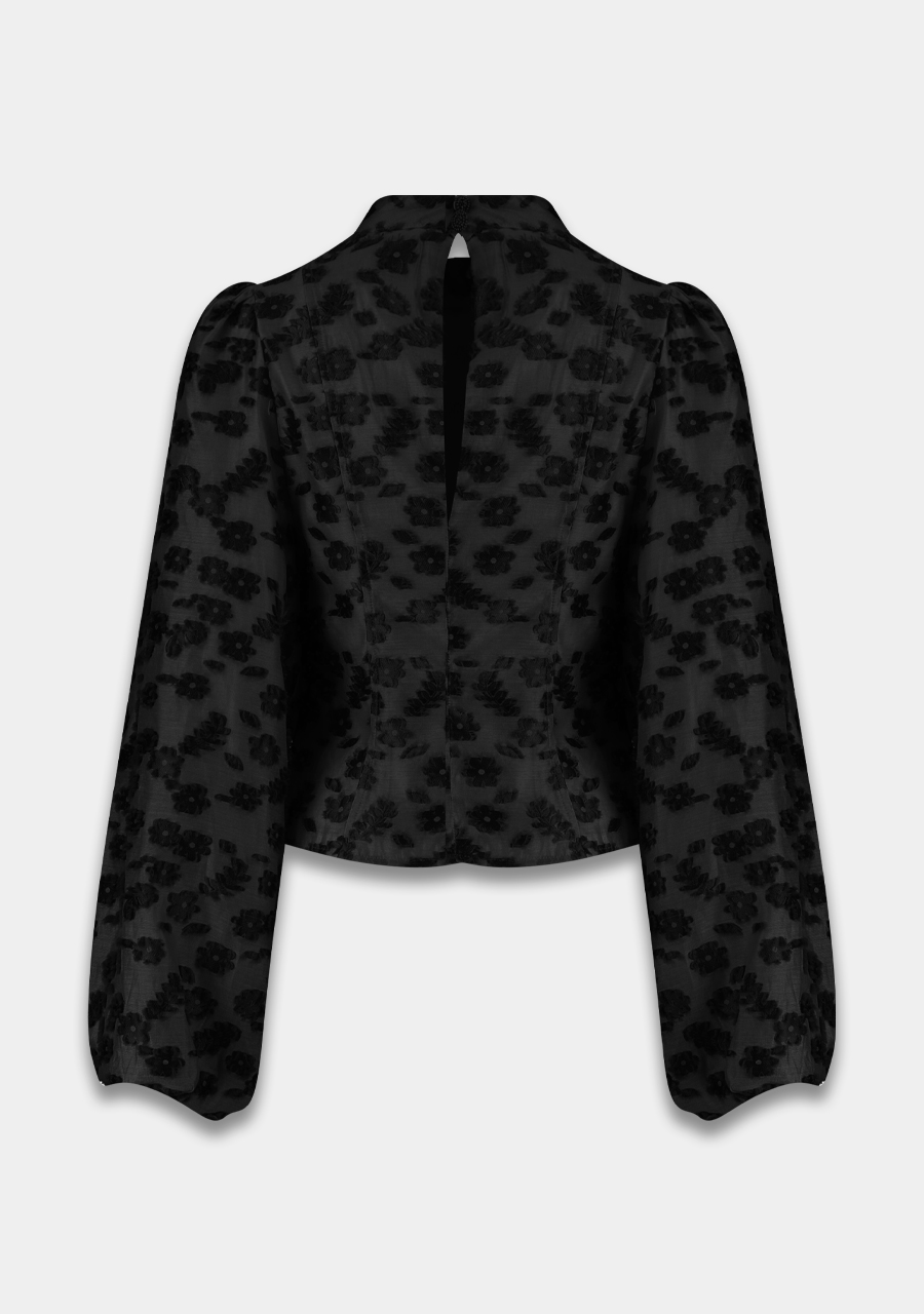 Harper & Yve Blouse Floor DW24P610 Zwart