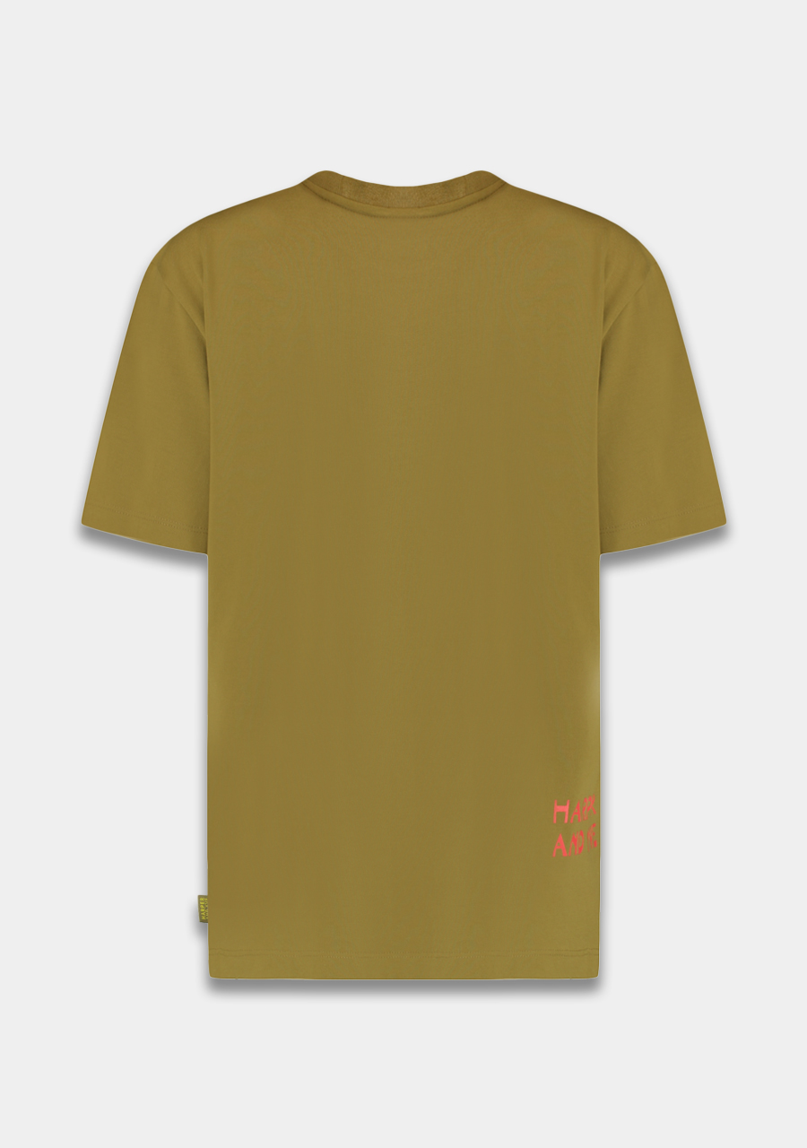 Harper & Yve T-shirt Bandida SS6Y304 Midden groen