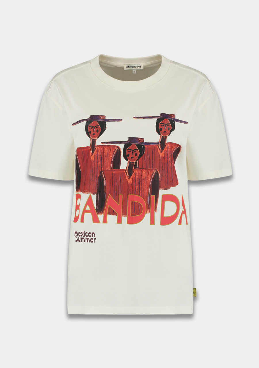 Harper & Yve T-shirt Bandida SS6Y304 Ecru