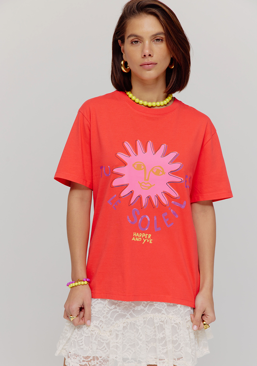 Harper & Yve T-shirt Lesoleil HS25Y305 Rood