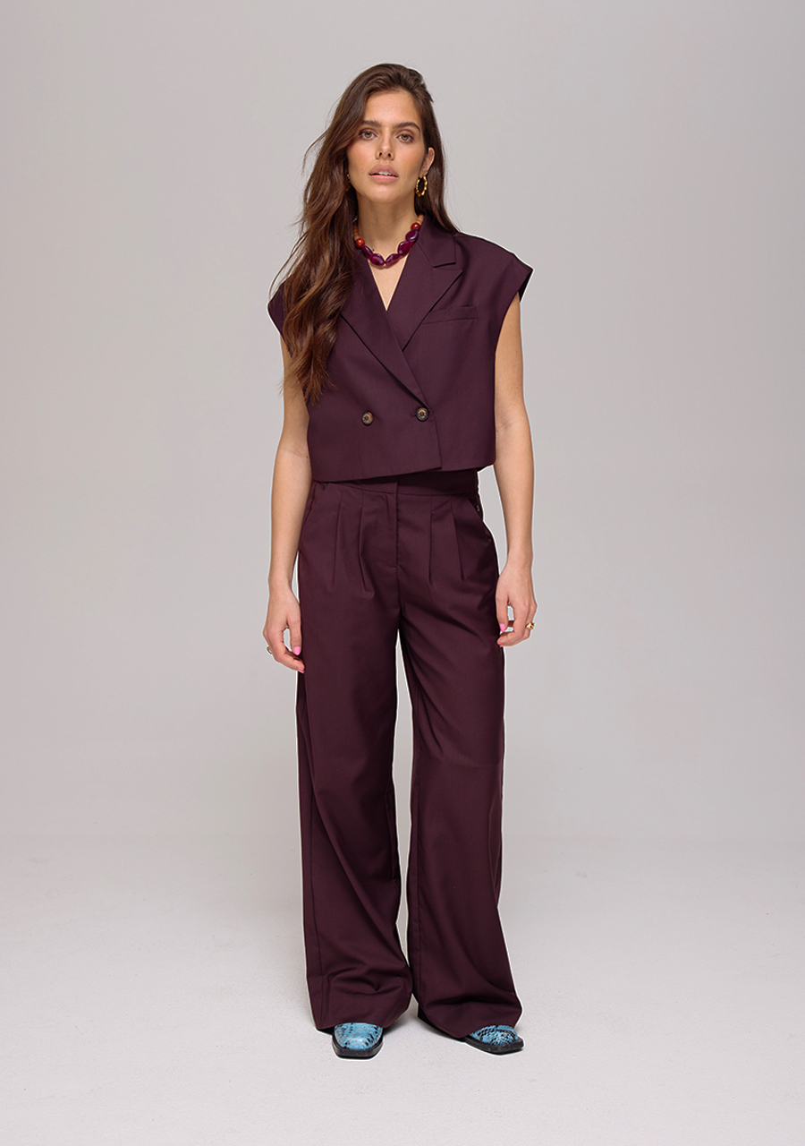 Harper & Yve Gilet Esmee AW25N216 Donker bruin