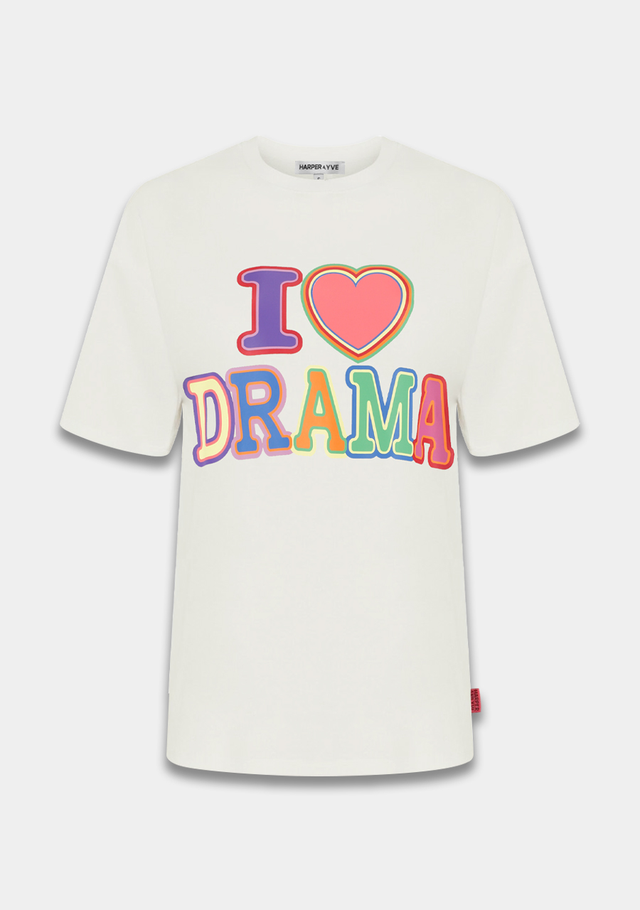 Harper & Yve T-shirt Ilovedrama AW25Y308 Ecru