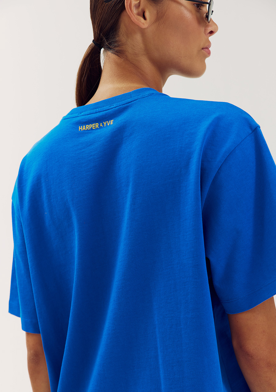 Harper & Yve T-shirt Get Lucky AWT6Y300 Blauw
