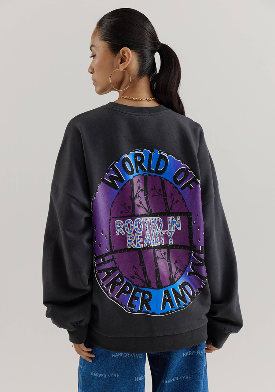 Harper & Yve Sweater World of AW25Y512 Donker Grijs