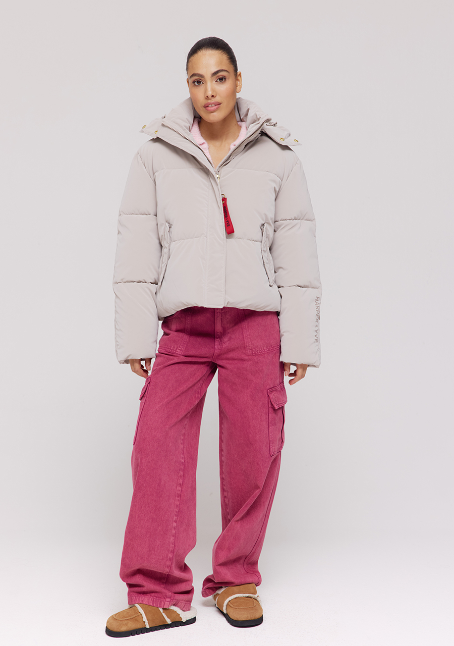 Harper & Yve Winterjas Abbie AW25N201 Licht grijs