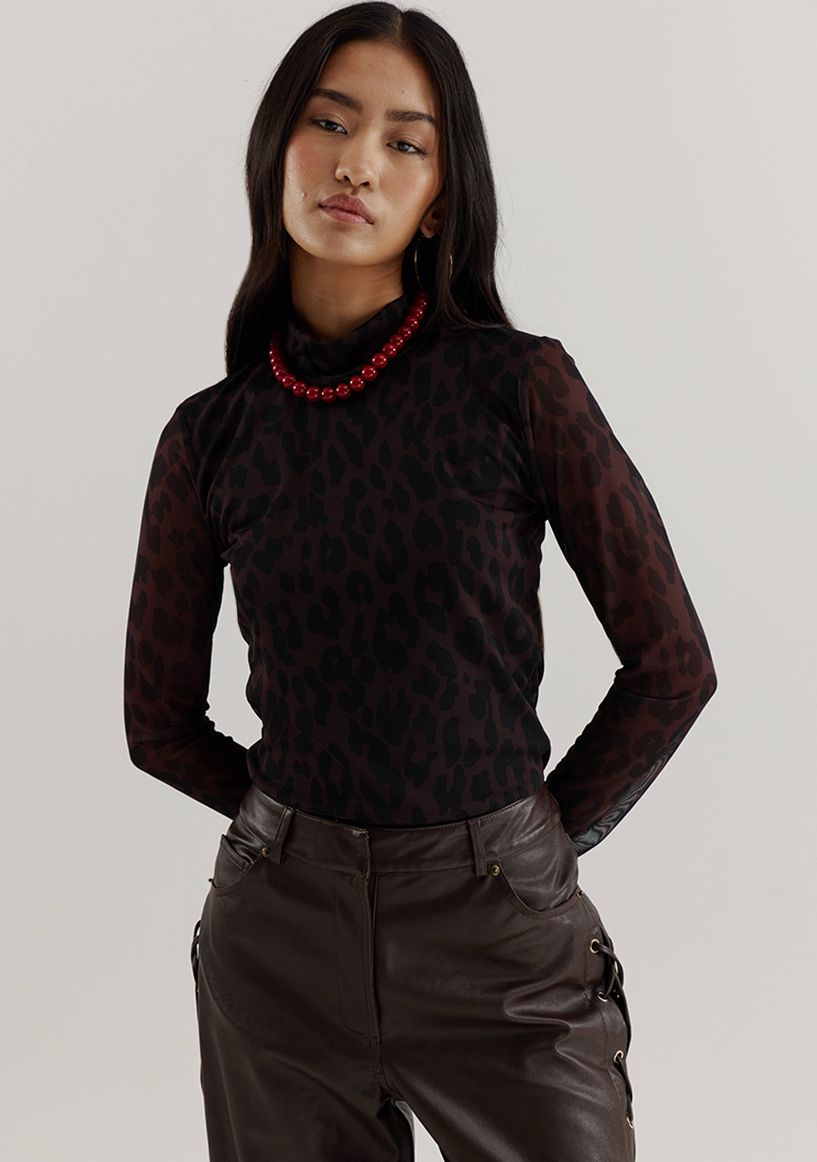 Harper & Yve Top Jane AW25T507 Donker bruin