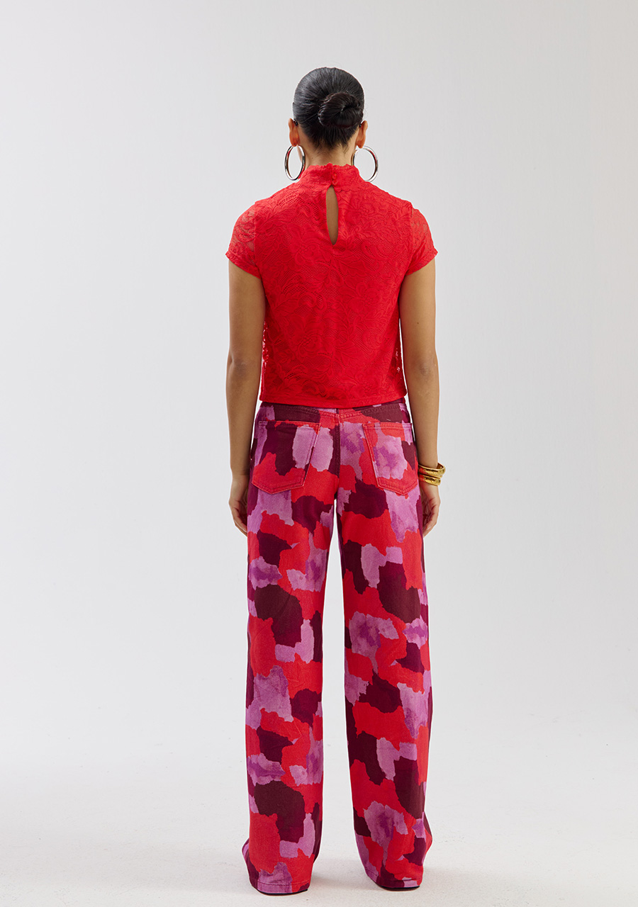 Harper & Yve Top Vief SS6P404 Rood