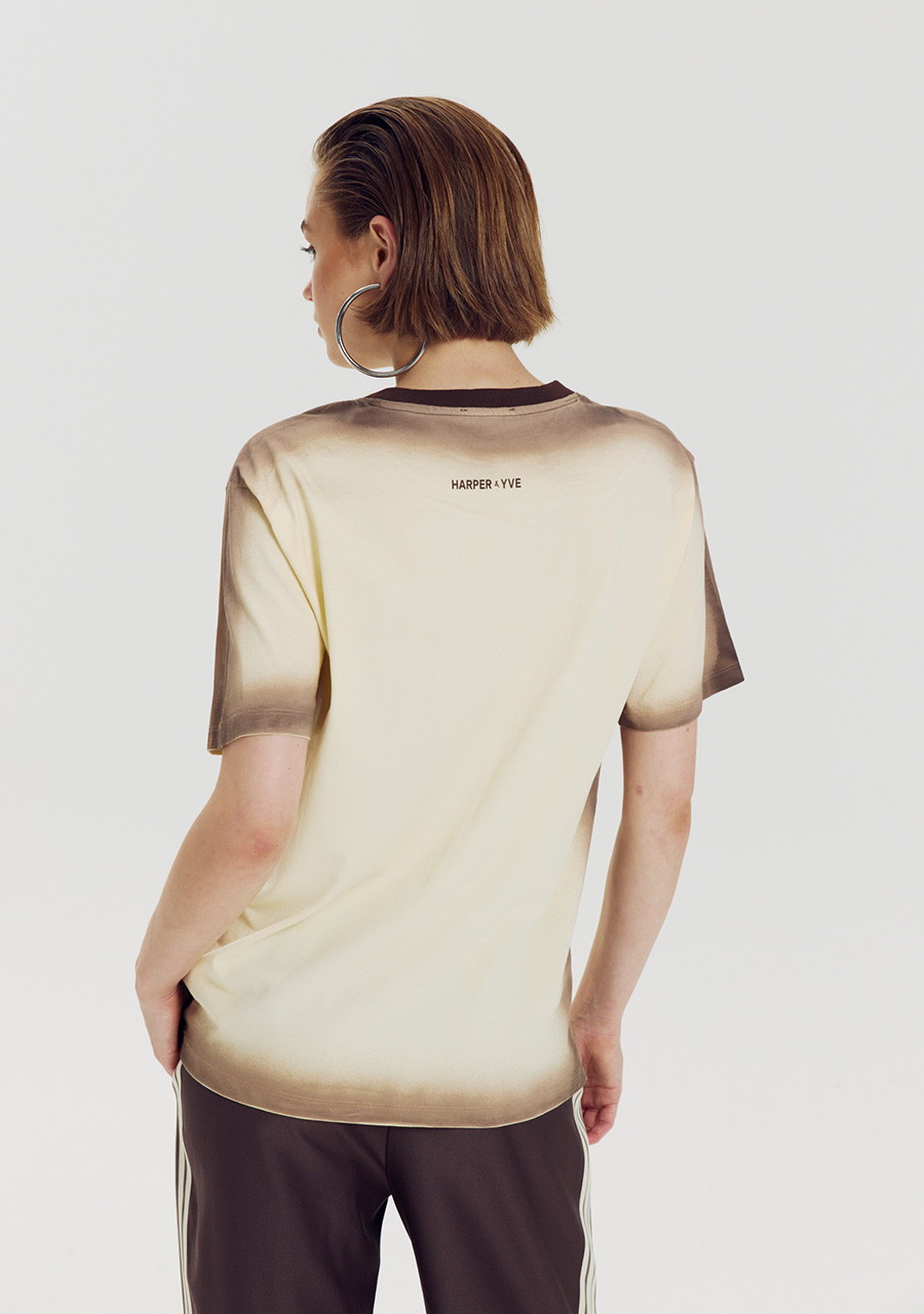 Harper & Yve T-shirt Set the mood AW6Y300 Licht geel