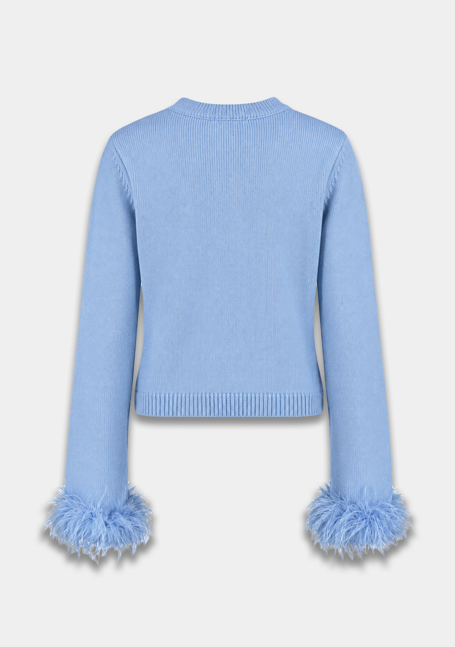 Harper & Yve Vest Clover DW6P801 Licht blauw