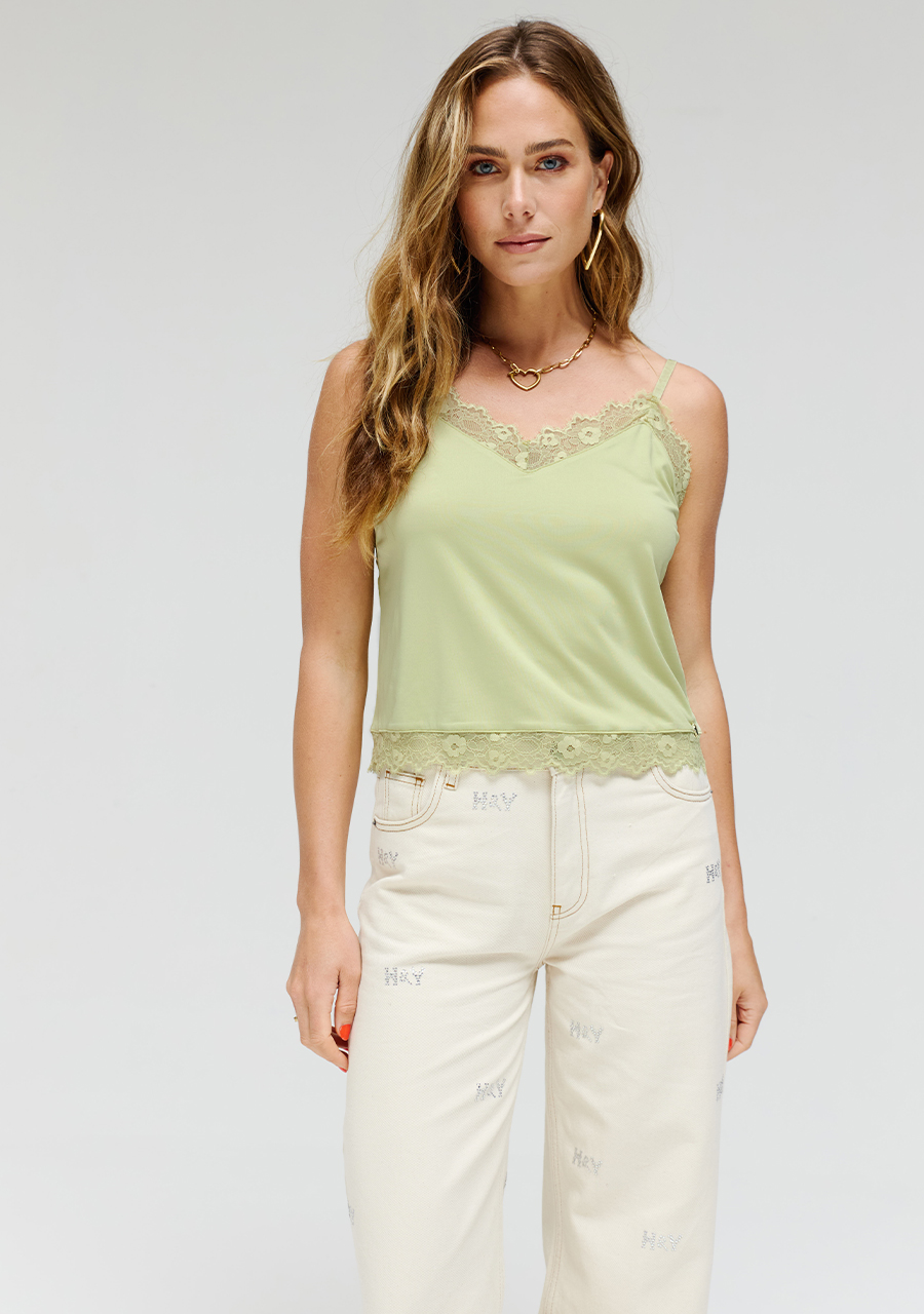 Harper & Yve Top Lara AW24P400 Licht groen