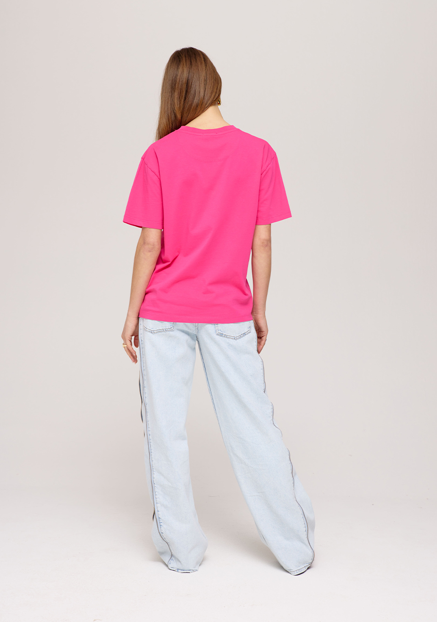 Harper & Yve T-shirt Rhinestone SS25Y301 Roze