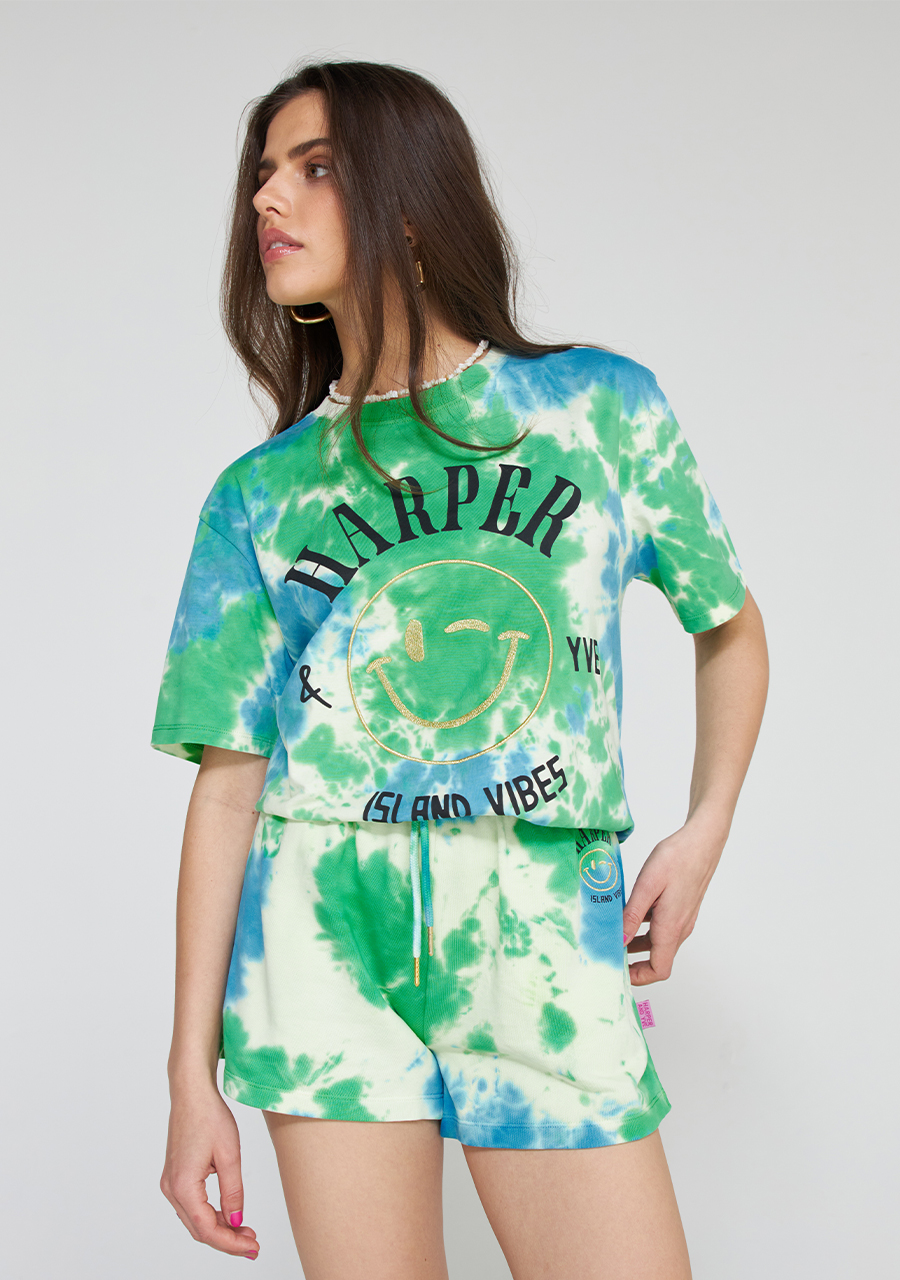 Harper & Yve Short Smiley HS24D110 Blauw