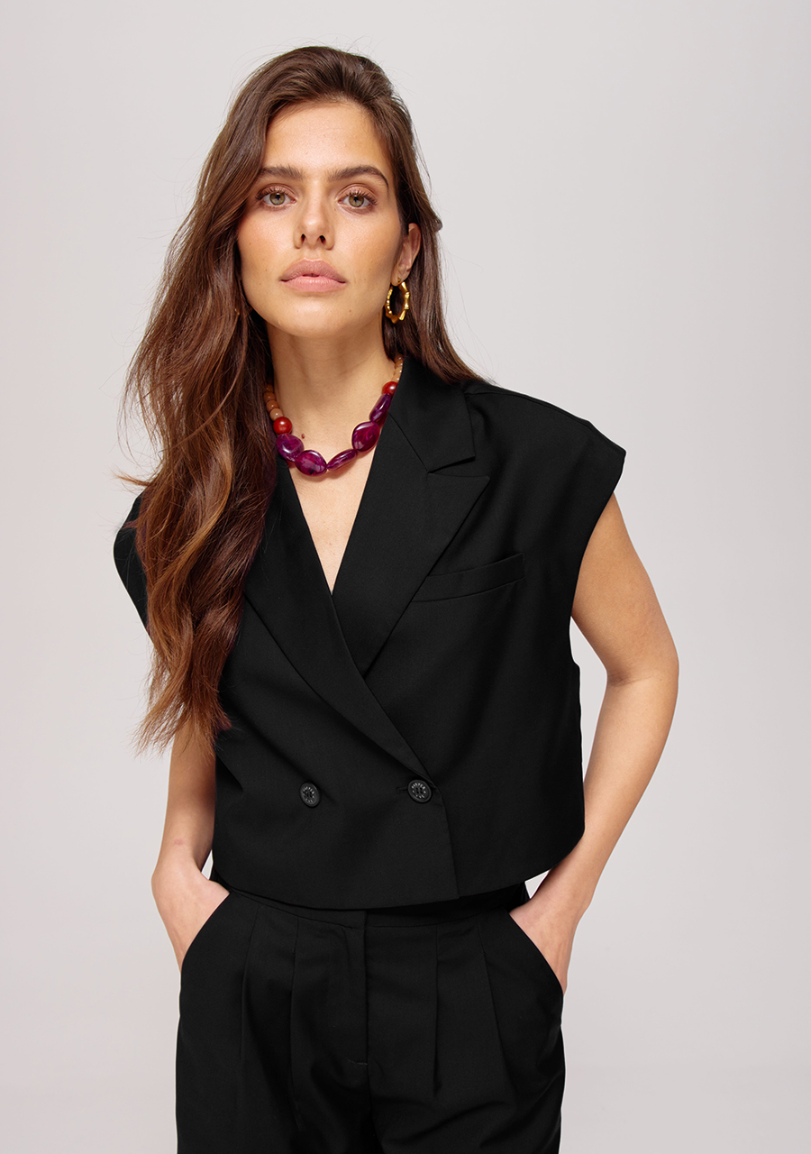 Harper & Yve Gilet Esmee DW25N216 Zwart