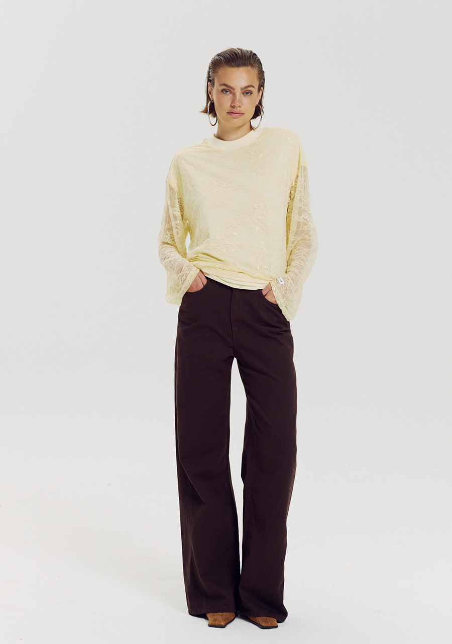 Harper & Yve T-shirt Elana AW6P615 Licht geel