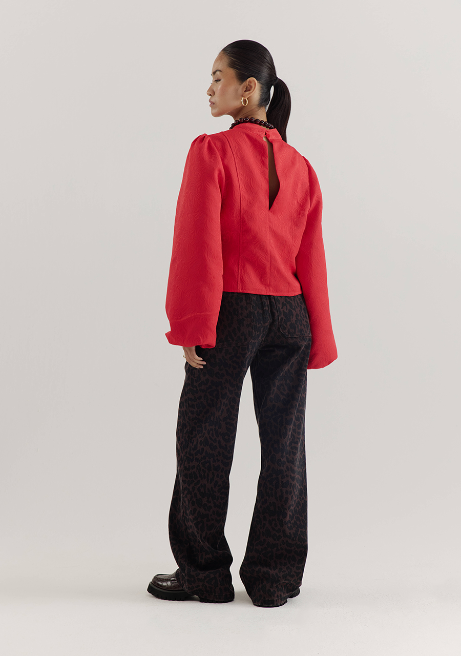 Harper & Yve Blouse Floor AW25P612 Rood