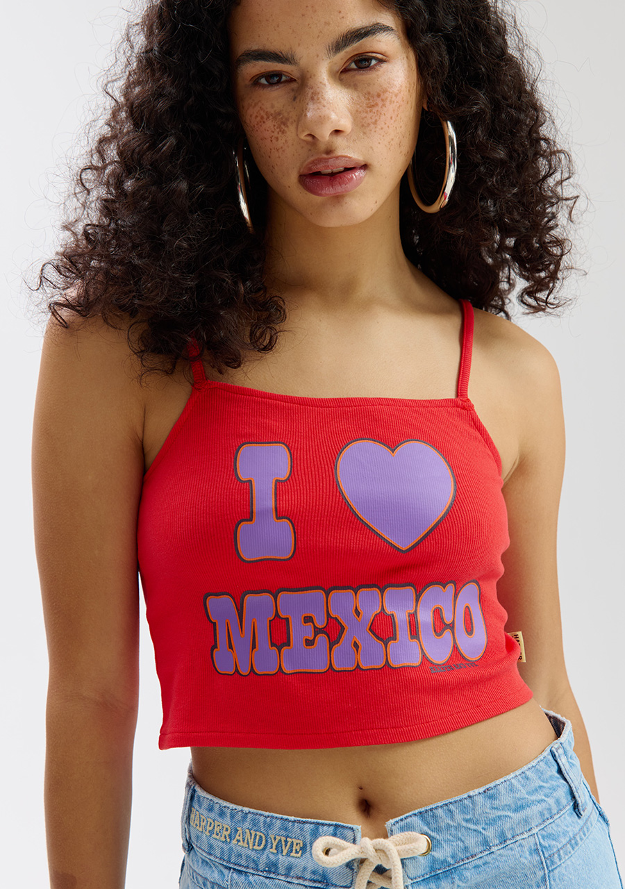 Harper & Yve Top I Love Mexico SS6Y400 Rood