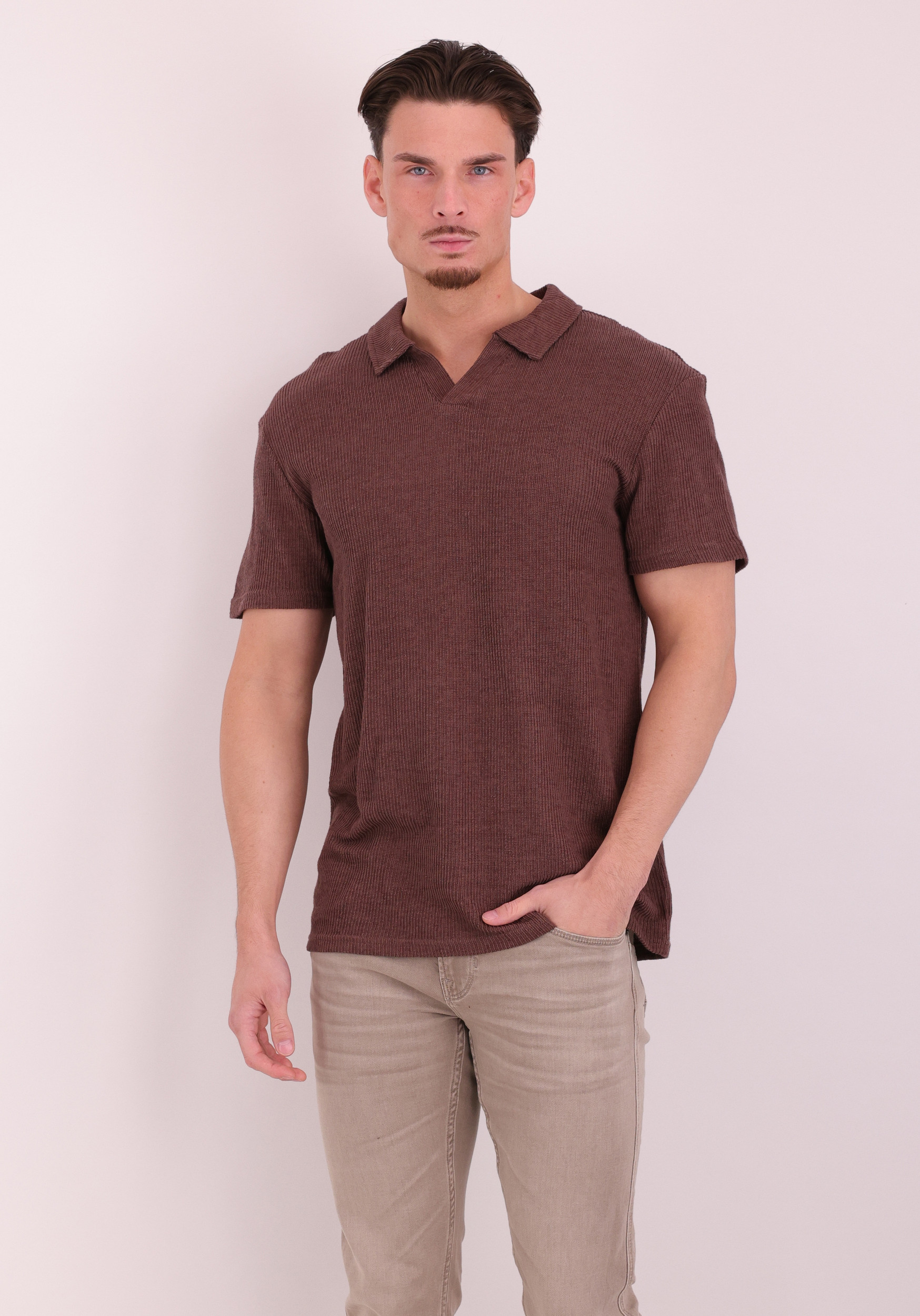 ONLY & SONS Polo Conley 22039624 Donker bruin