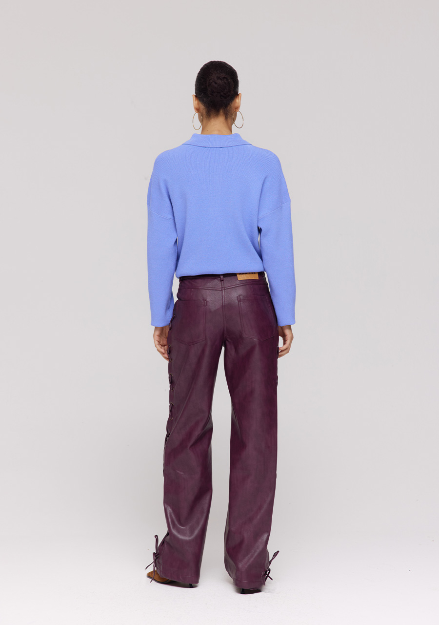 Harper & Yve Broek Sally DW25P111 Donker Paars