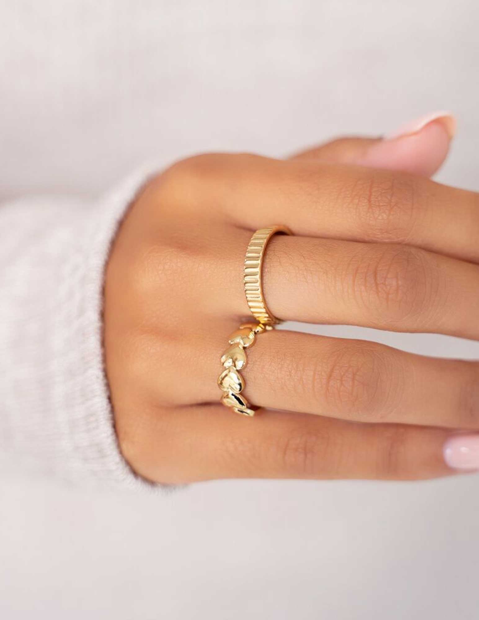 My Jewellery Ring met ribbel structuur MJ09057 Zilver