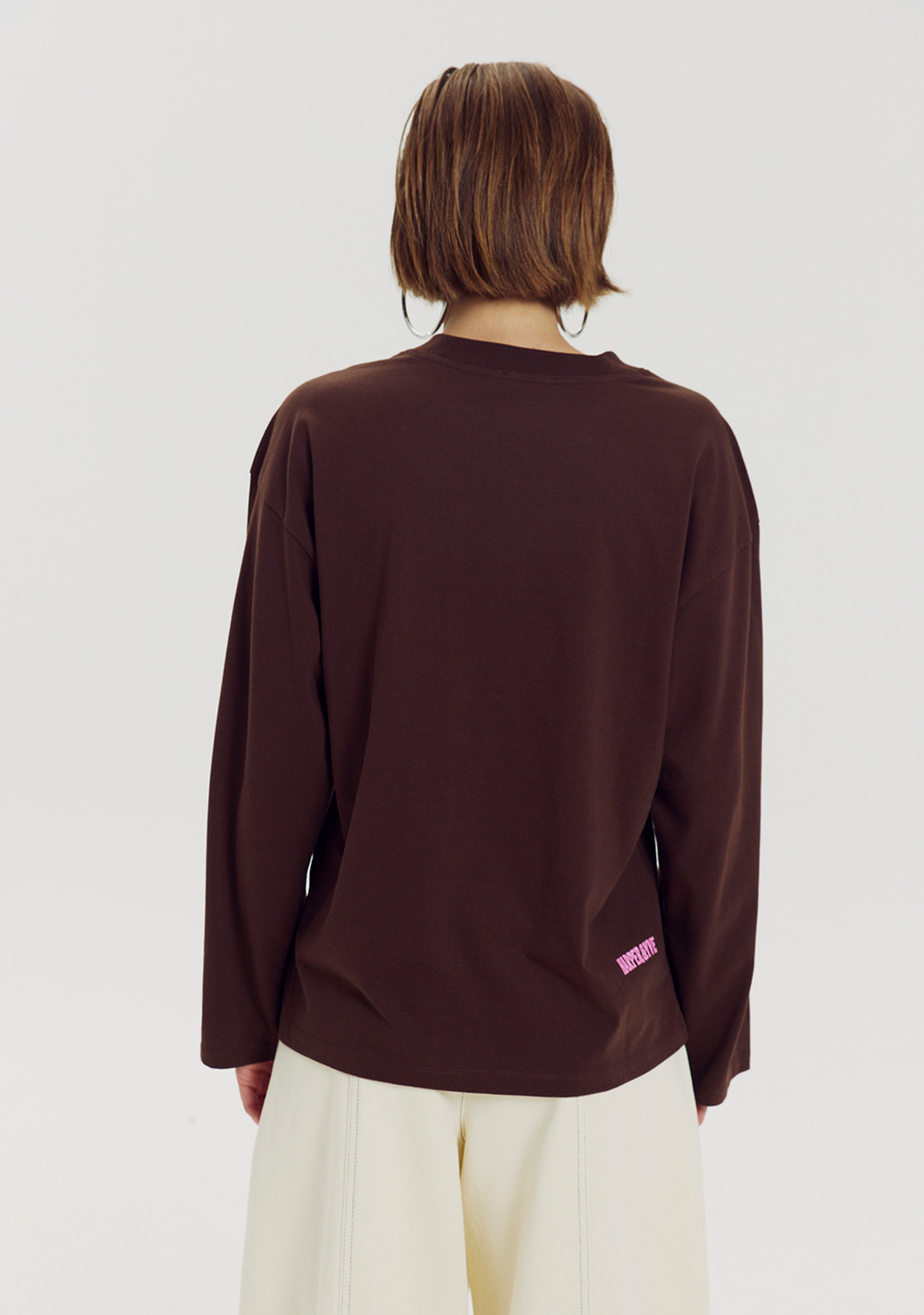 Harper & Yve T-shirt Elana AW6Y501 Donker bruin