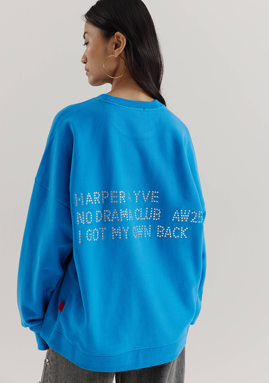 Harper & Yve Sweater Rhinestone AW25Y511 Blauw