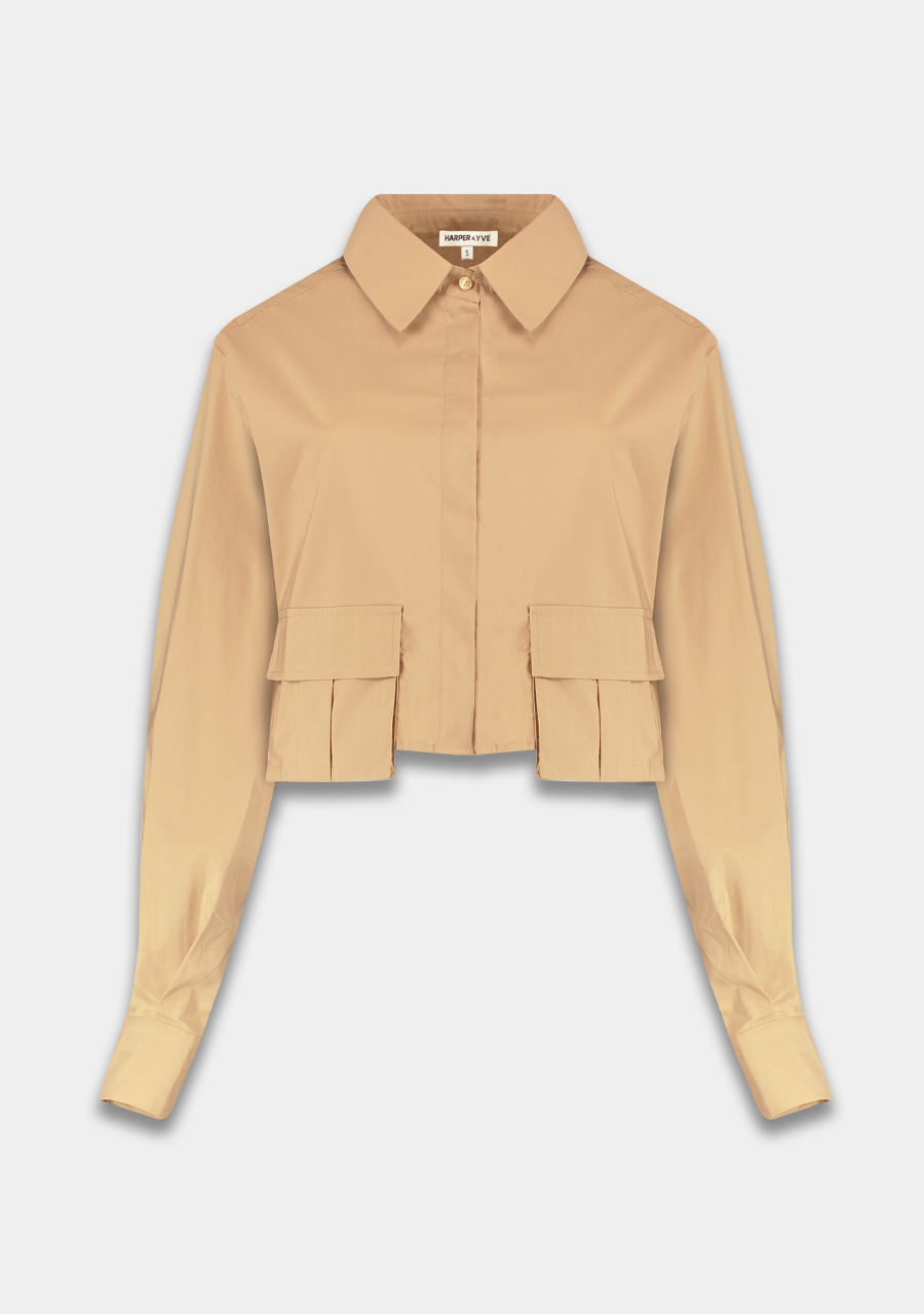 Harper & Yve Blouse Zoe AW24P609 Licht bruin