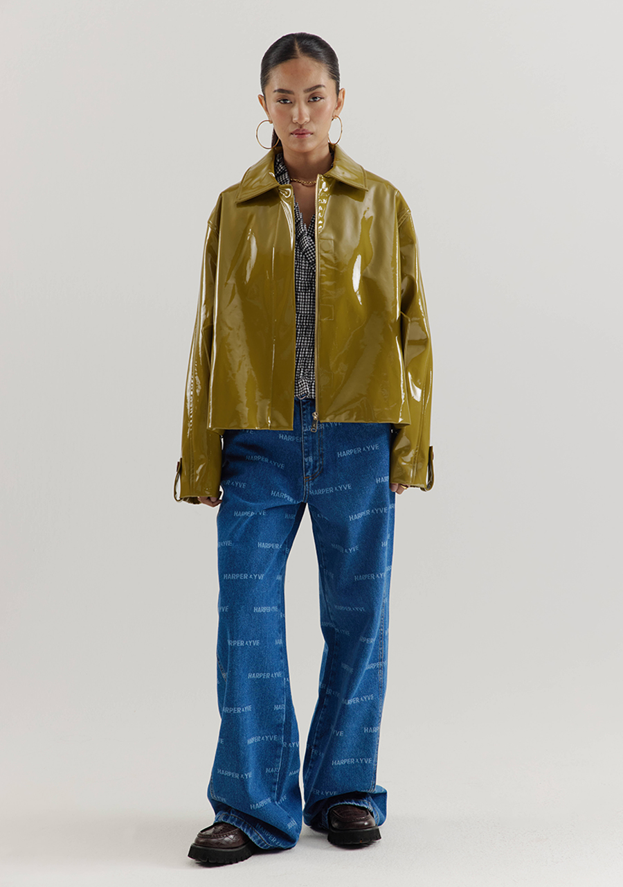 Harper & Yve JACKET RANDY AW25N208 Olijf Groen