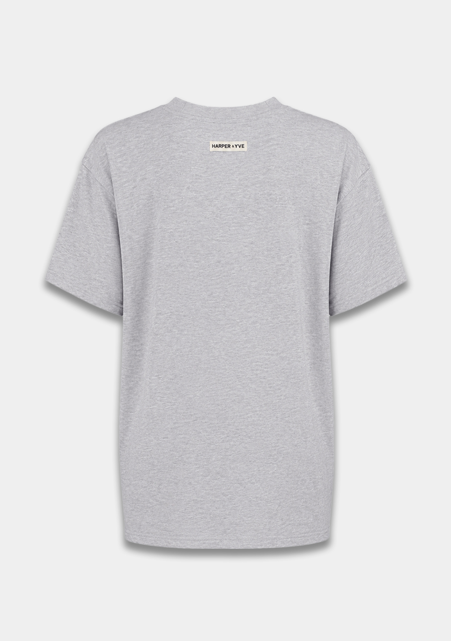Harper & Yve T-shirt Playlist AW6Y305 Licht grijs